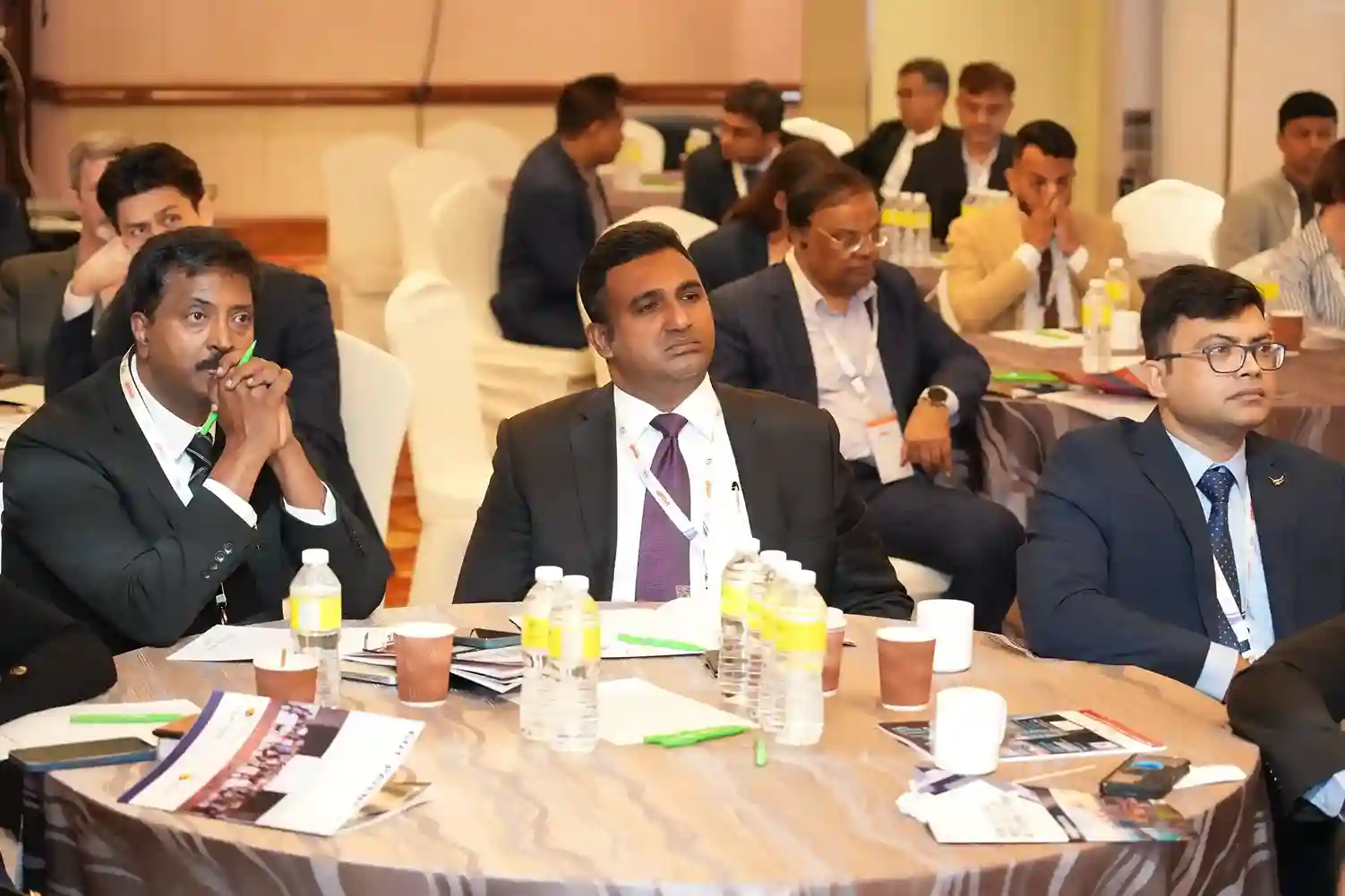 Team meeting at table